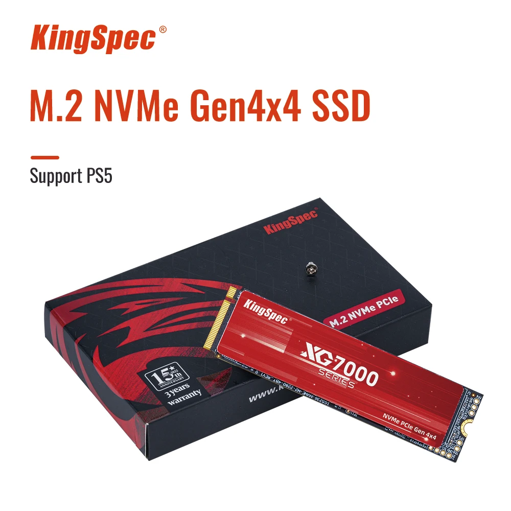 Kingspec-unidades Internas de Estado Sólido para Desktop Laptop pc Nvme Ssd Pcie 4.0x4 512g 1tb 7400 Mbps M.2 2280 2242 Ssd para Ps5 - Imagem 6