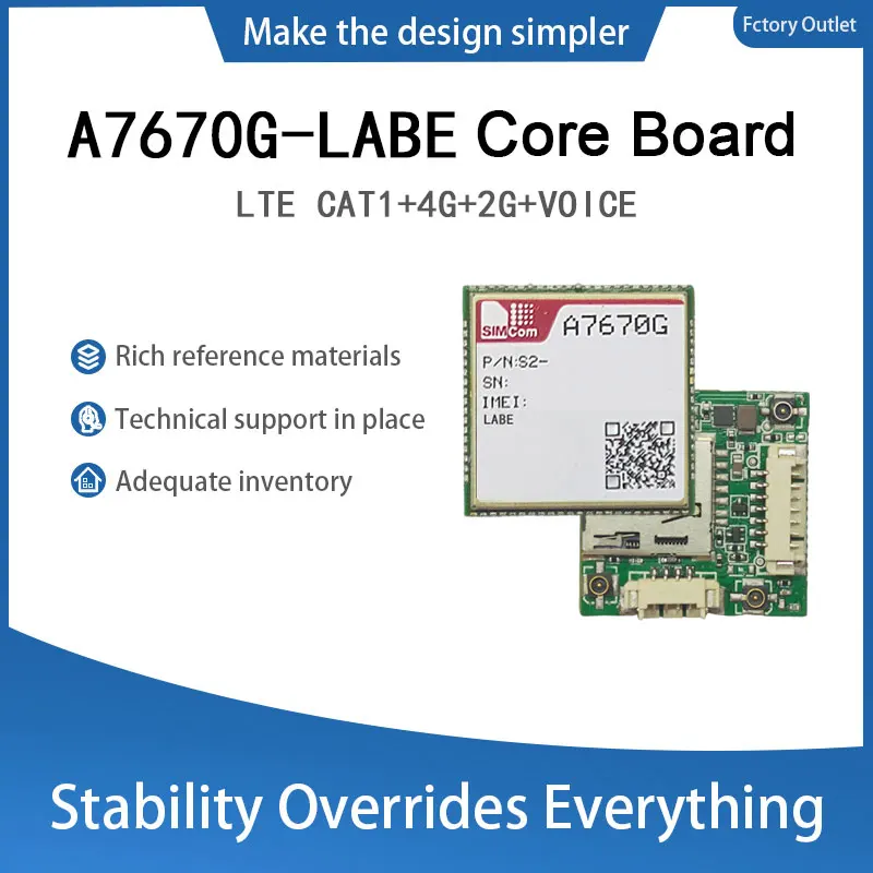 

SIMcom A7670G-LABE CAT1 Core Board, поддержка данных + Голос 1 шт.
