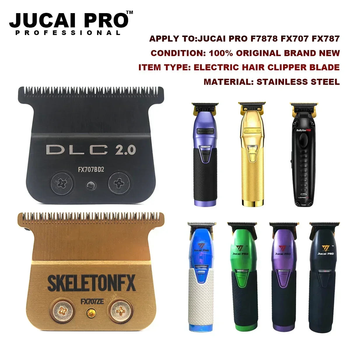 Replaceable DLC Blade For JUCAI PRO F7878 FF1T Hair Clipper Trimmer