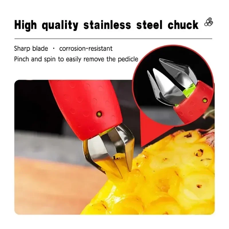 Stainless Steel Fruit Stem Removing Clip for Pineapple Strawberry Tomato