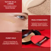 Fond de teint coréen à coussin d'air, correcteur hydratant naturel léger, contrôle du sébum, Base de maquillage longue durée pour femmes 2