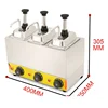 Sauce Warmer Chocolate Warming Machine Stainless Steel Electric Soy Jam Heater Filling Machine 3 Bottles 220V 5