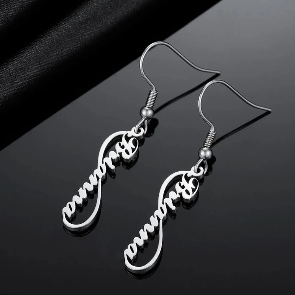 Personalized Customized Letter Name Personalized Trend earrings Stainless steel Premium Earrings Exquisite gift for Girlfriend