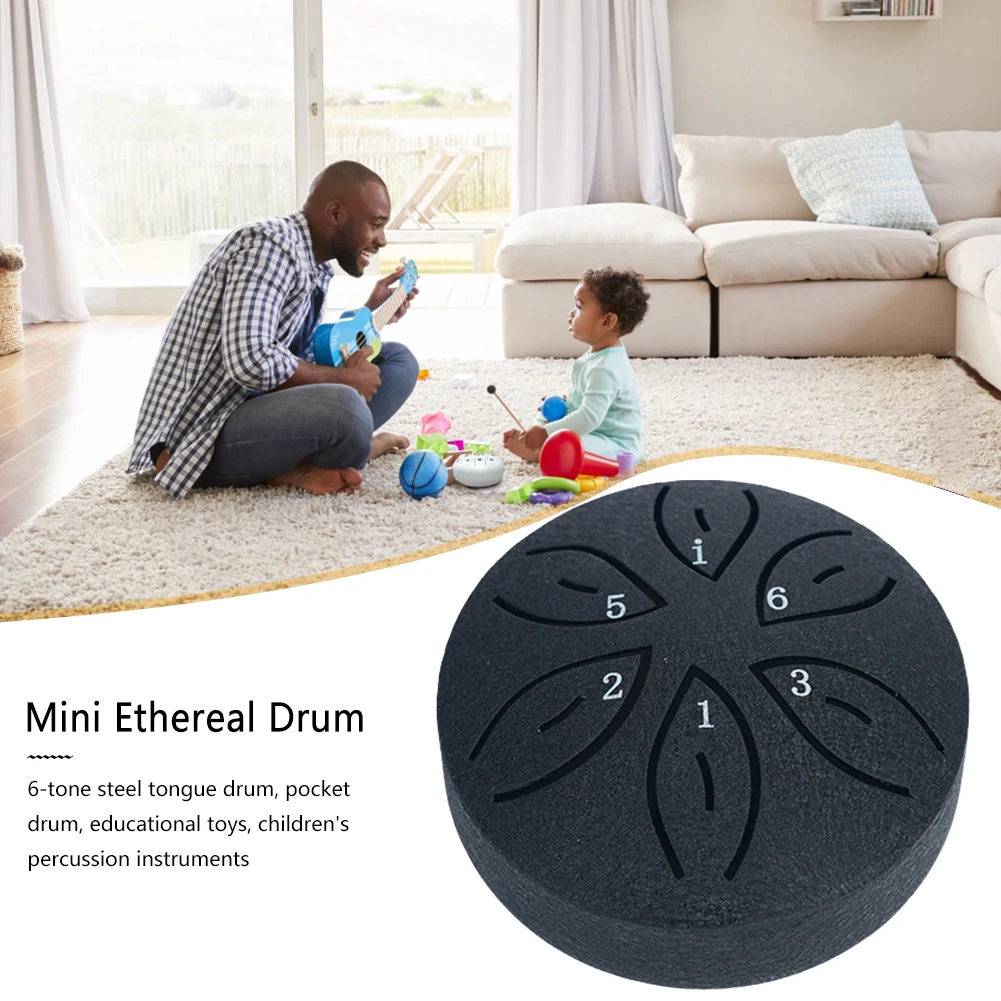 3 Inches 6 Notes Rain Drum for Outside Rain Drum Instrument Mini Handpan Outdoor for Yoga Meditation Unique Gift