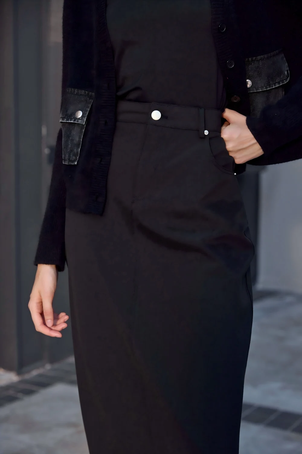 V-neck Denim Dress  Knitting Cardigan - Womens AutumnWinter Modal Shirt