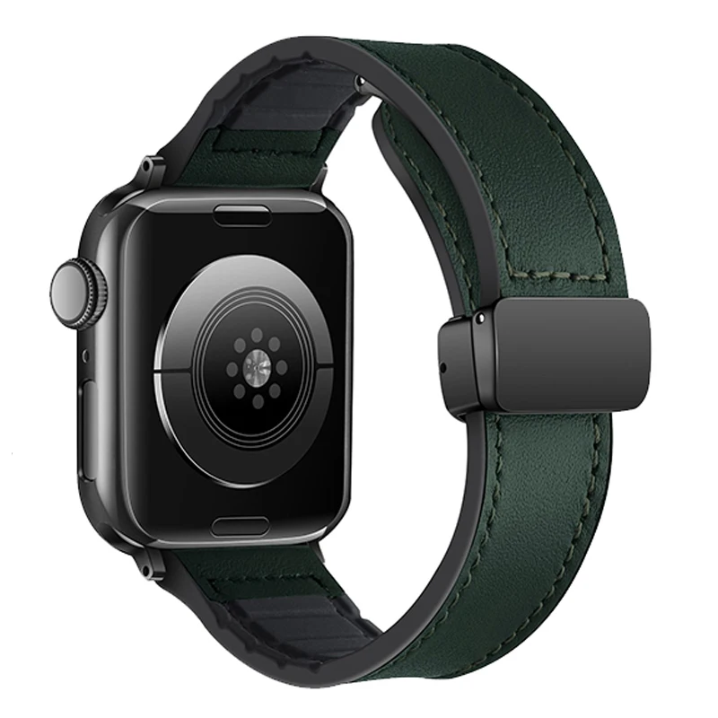 Magnetic Silicone Leather Strap