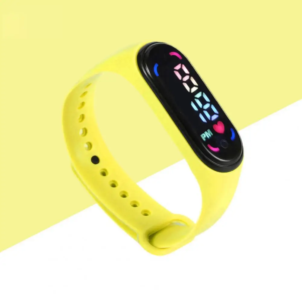 Eco friendly Silicone Wristwatch para crianças, Touch Control Watch