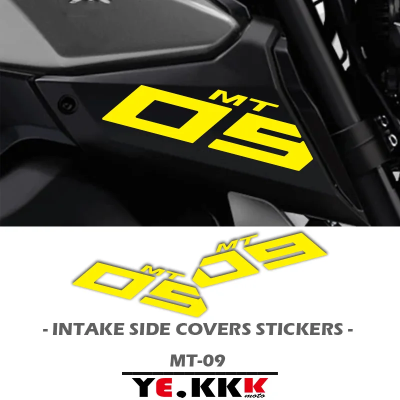 For Yamaha MT-09 MT09 MT-09SP FZ09 Air Intake Side Cover Sticker Set Fairing Cut Sticker Decals  Custom Color Reflective titanium alloy tc4 motorcycle m20p2 5 1 5m24p2 0 oil cover screw suitable for bmw ducati kawasaki yamaha