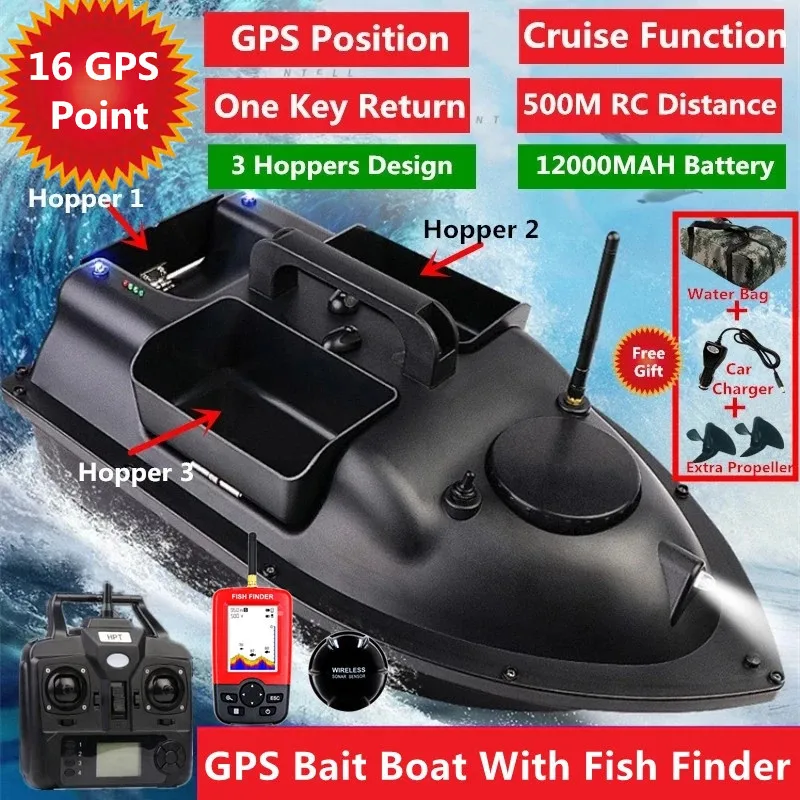 Bait Boat 500m Remote Control Fishing Bait Boat Gps Position Auto