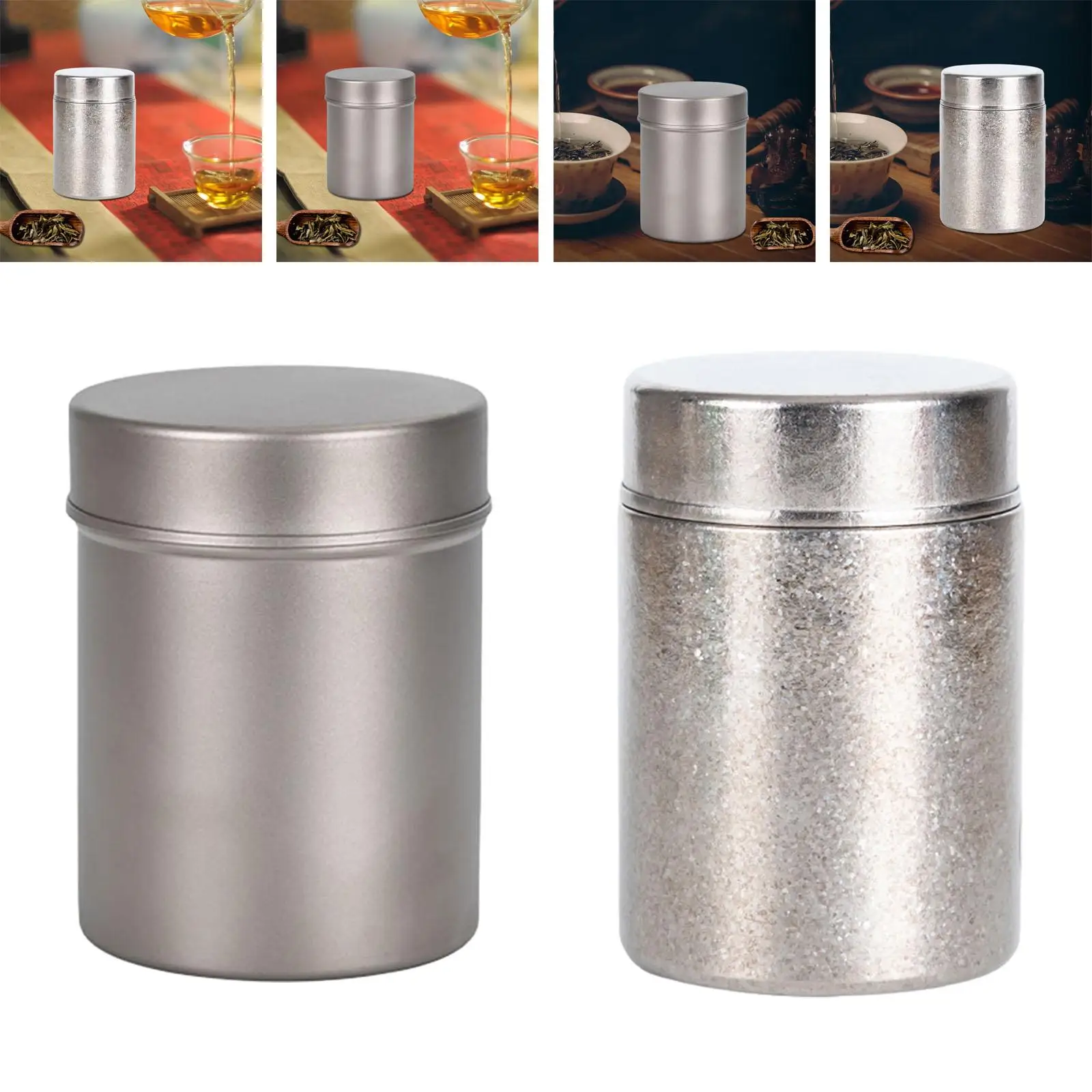 Tea Tins Canister Sealed Kitchen Canisters Spice Titanium Reusable Tin Cans