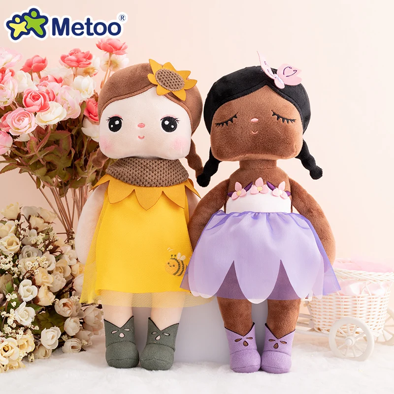 Original Metoo Dolls Soft Stuffed Angela Dolls Multi Styles Rose Black Girl Kawaii Kids Girls Dolls Christmas Gift Baby Toys 5