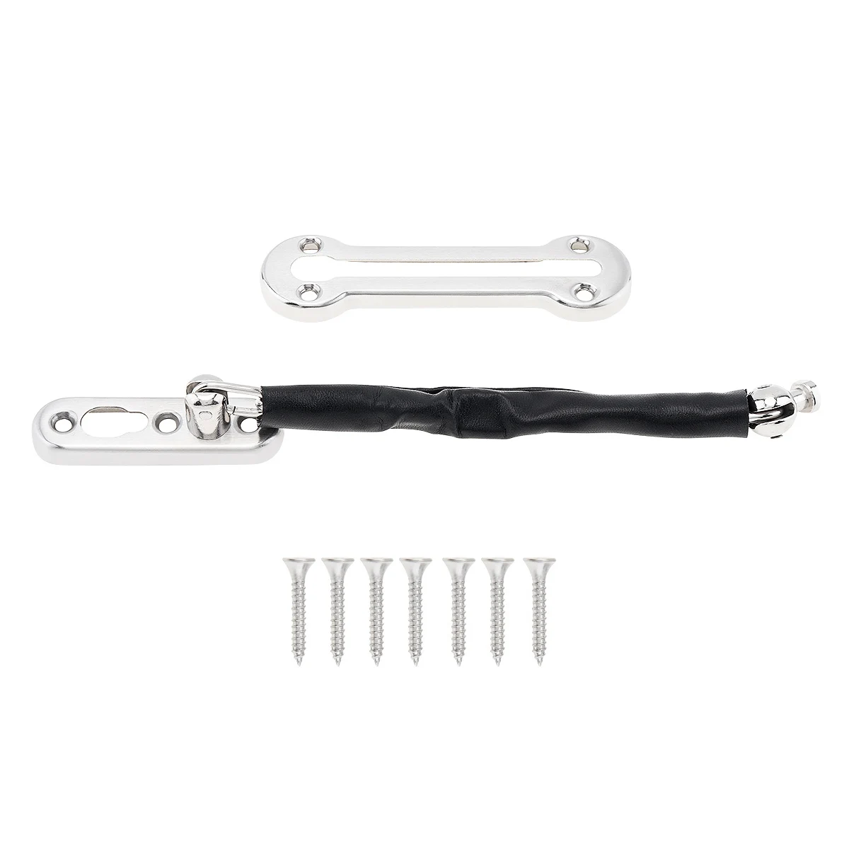 Door Chain Lock  Stainless Steel Casting Guard Latch Lock Thicken Security Chain with PU Leather Cover for Inside Door