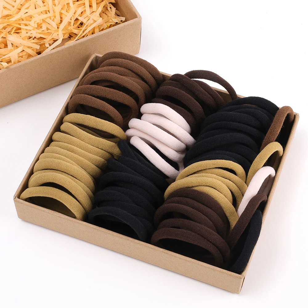 Satin-Haargummis Für Frauen – 6er Set, Sanft & Rutschfest, Perfekt Für Braunes Haar