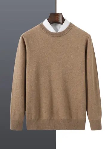 Basic 100% Merino Wool Men's Sweater Autumn Winter Male Knitted Pullover Long Sleeve Clothing Tops Cashmere Blouse O-Neck Fleece - Image 13