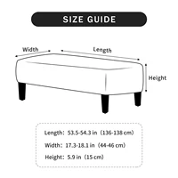 Stretch Jacquard Waterproof Bench Cover for Dining Room Bedroom Kitchen Bench Slipcovers Anti-Dust Removable Washable 2