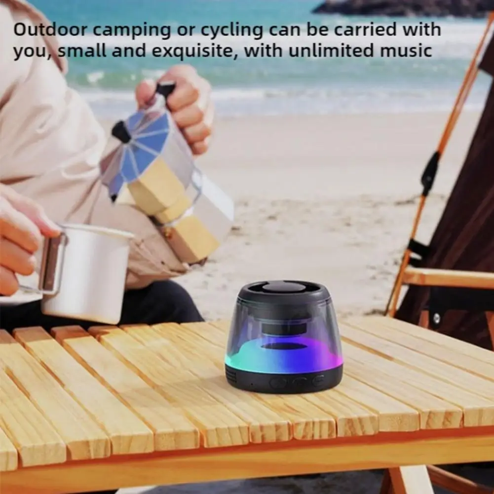 Low Subwoofer Stylish Portable Speaker Bluetooth Wireless Speaker Outdoor Can Plug-in Memory Card RGB Ambient Light Box
