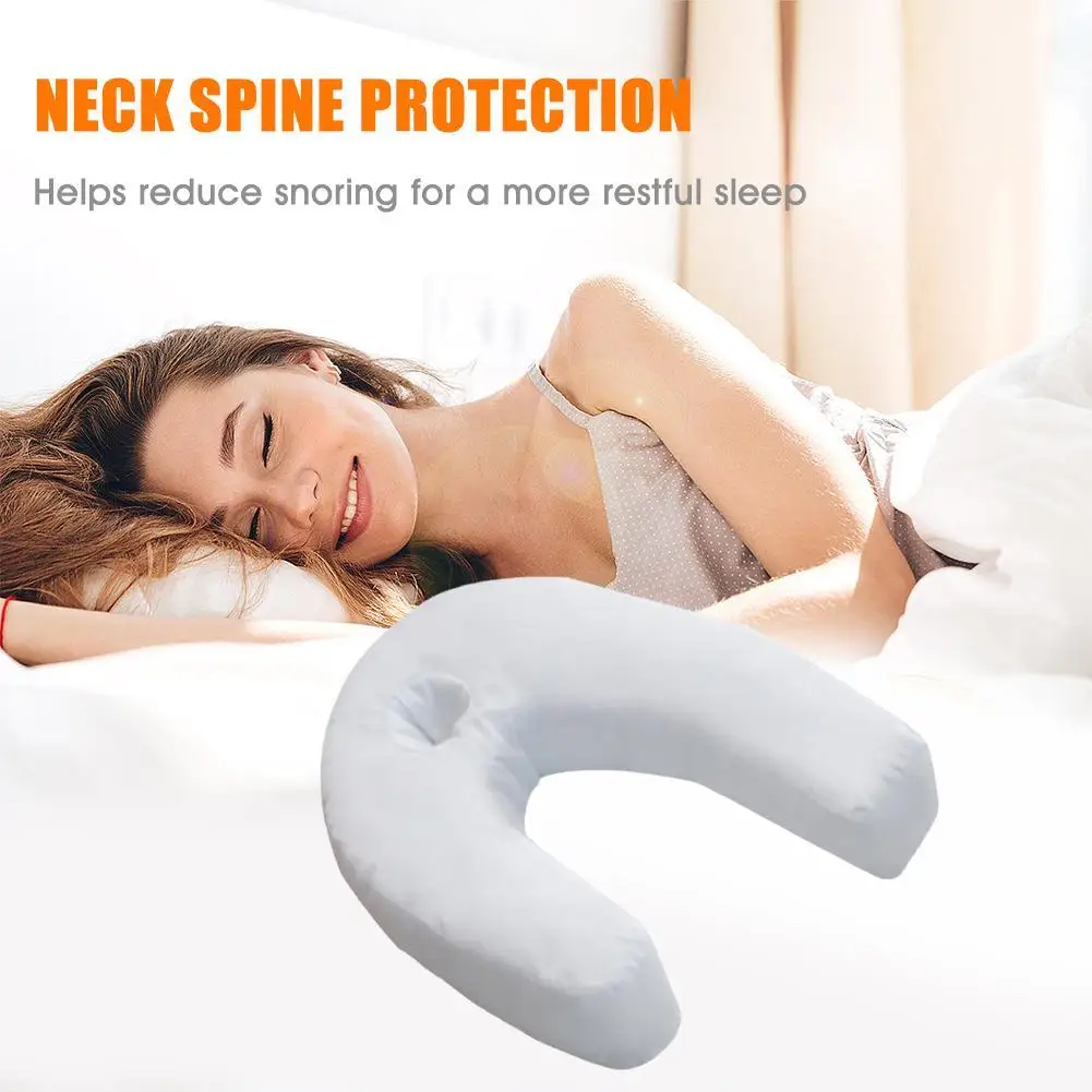 

New U-shaped Neck Spine Protection Side Sleeper Pillow Waist Support Hold Massage Pillows Improvement Sleep Body Health Care