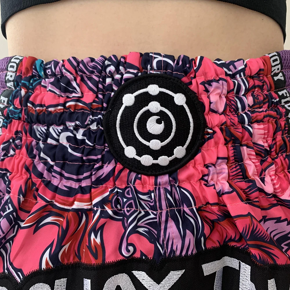 FLUORY MTSF90 MMA Fighting Muay Thai Shorts Boxeo Boxer Training Sports Kick Boxing Fitness Athletic Pants For Kid mma shorts