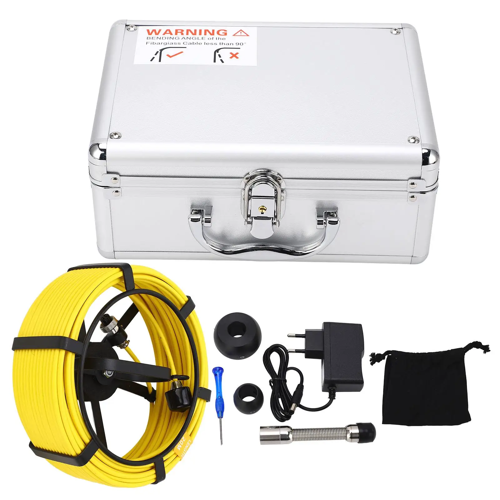 

17MM AHD 720P Sunvisor Sewer Camera EU 100-240V Industrial Endoscope with 9in Monitor - Clear Picture for Drainage & Rescuing
