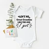 Ain't No Great Grandma Like The One Printed Baby Bodysuit Newborn Short Sleeve Clothes Toddler Boy Girl Rompers Infant Jumpsuit 1