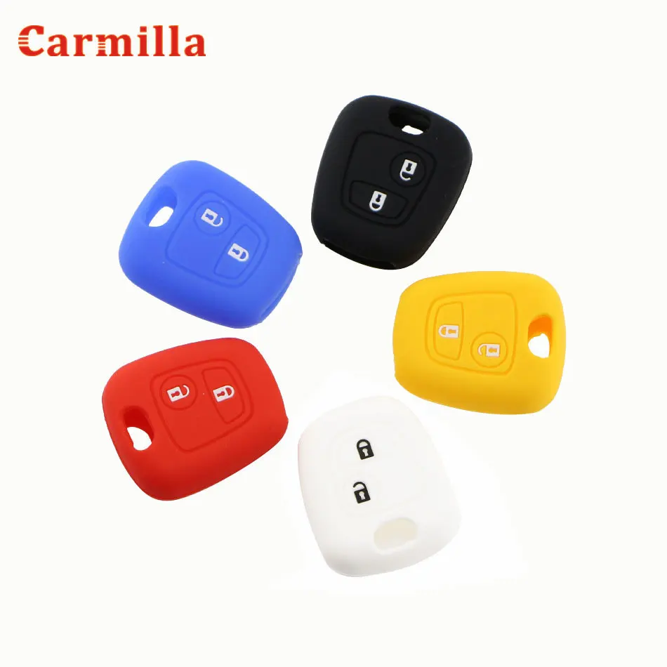 Silicone Car Key Case For Peugeot 206 307 207 408 For Citroen C2 C3 C4 Iran Toyota Skin Rubber Key Cover