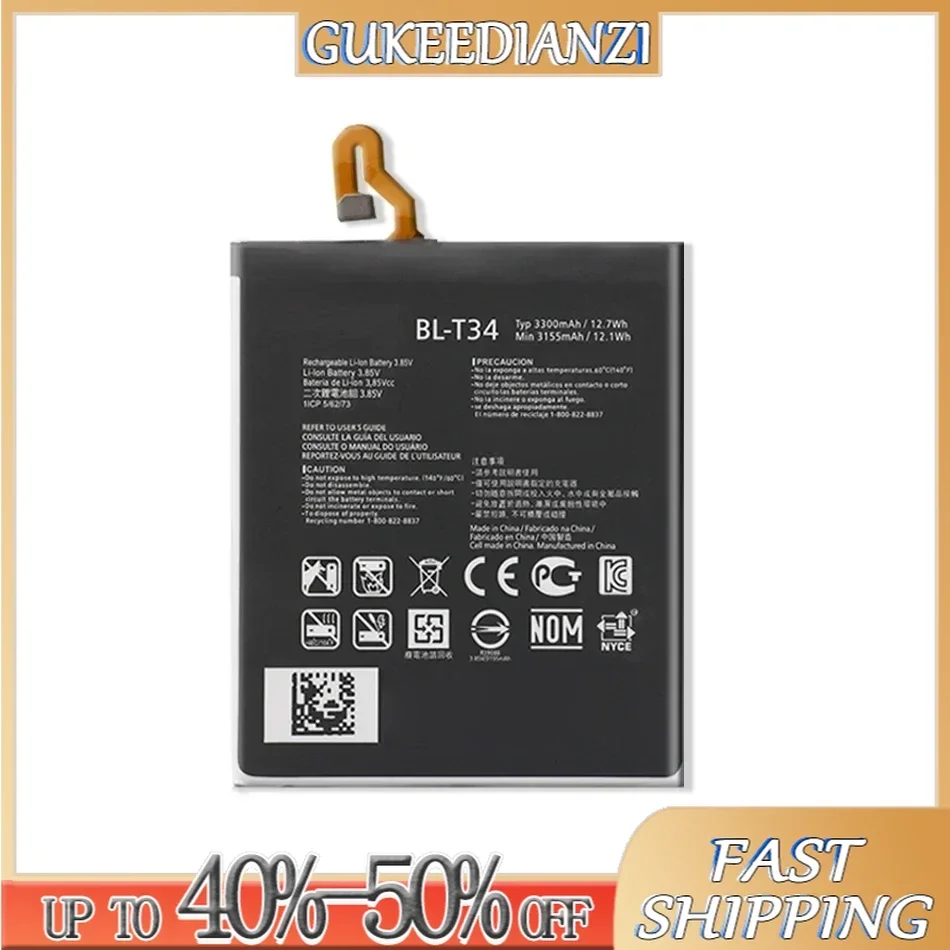

Аккумулятор BL-T34 для LG V30, V30 +, V30 Plus, V30plus, V30A, H930, H932, LS998, BLT34 , 3300 мАч + Бесплатные инструменты