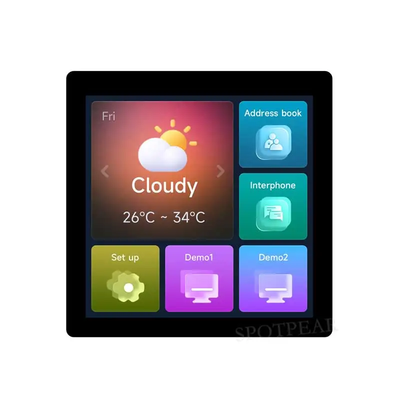 ����� ���� ���� 2 RP2350 4��ġ LCD ���� ���� CAN RS485 QMI8658 4��ġ 480x480 ��ġ��ũ�� ���÷��� LVGL HMI I2C ����