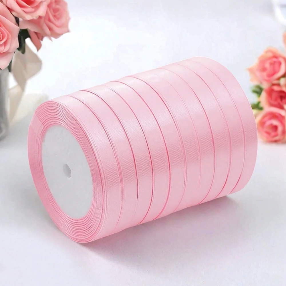 Ribbon Decoration 0.6/1cm Wide Ribbon for Gift Packaging Box DIY Craft 1 roll/5 rolls