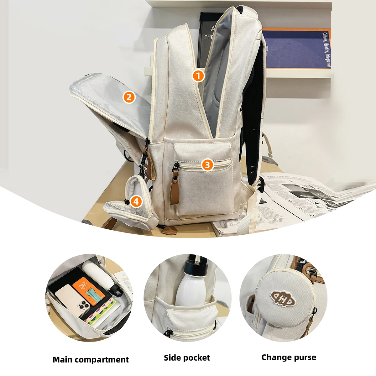 2025 New Fashionable Schoolbags for Junior High and High School Students, Women's Burden-Reducing Spine-Protecting Lightweight Schoolbags, Backpacks with Large Capacity for Men