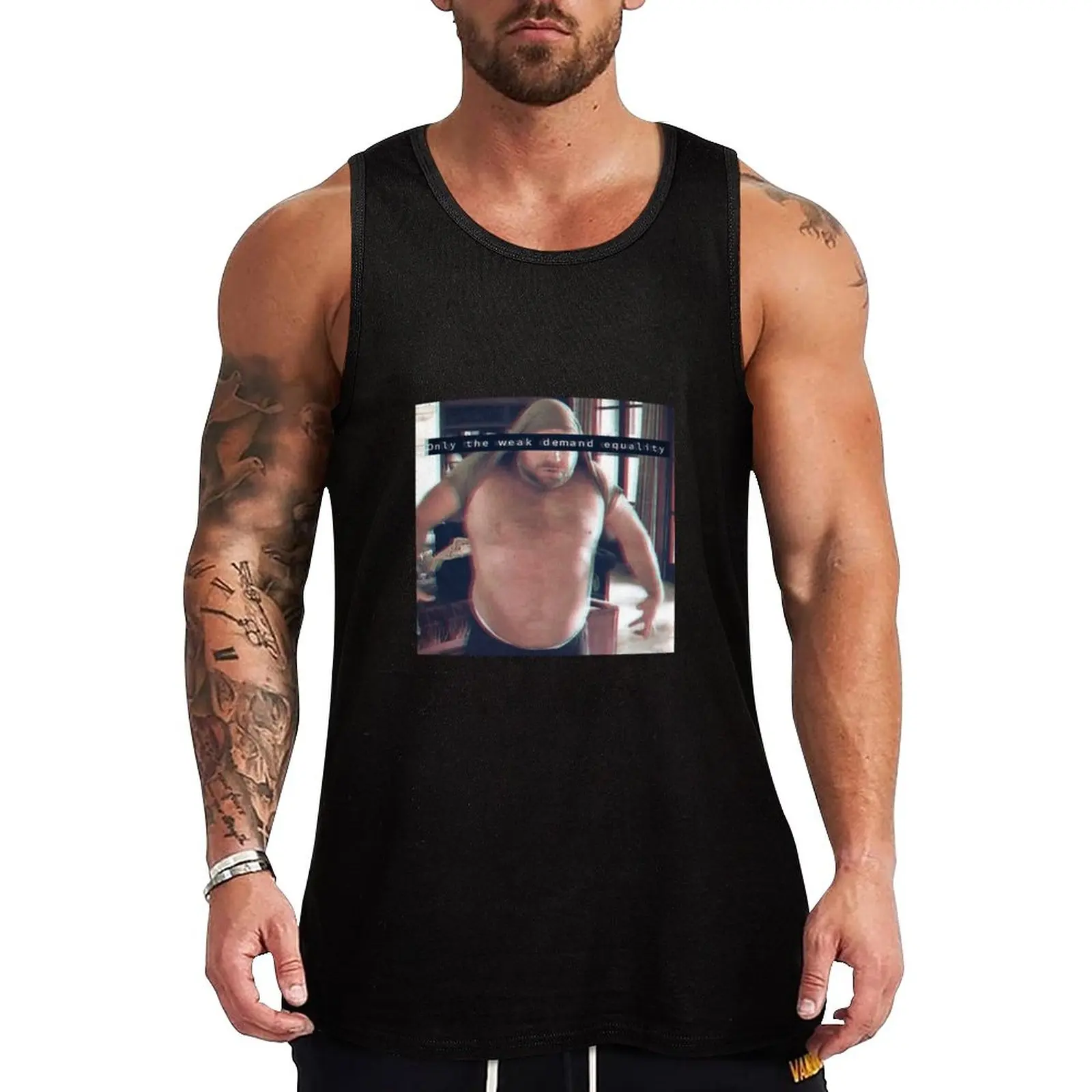 

New AJ only the weak demand equality Tank Top summer 2023 Men's tops Top sleeveless