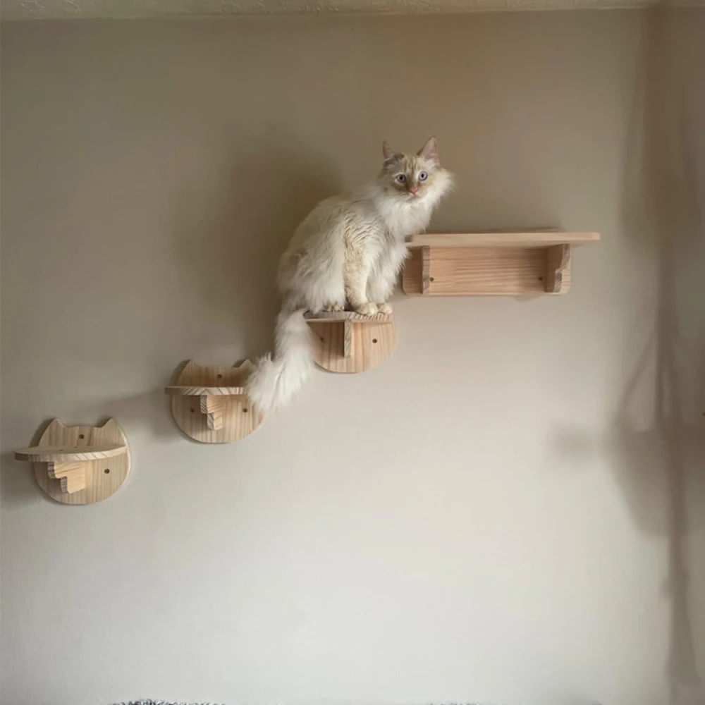Title 1, Wall-mounted Cat Climb Multiple Hammock Combina...