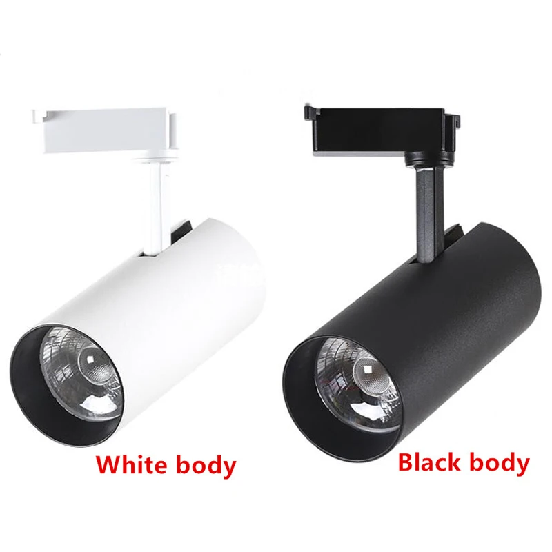 

COB 15W 20W 30W LED Track Light Fixture Ceiling Rail Lamp Adjustable Spotlights Shop Showroom Clothing Store Lighting AC85-265V