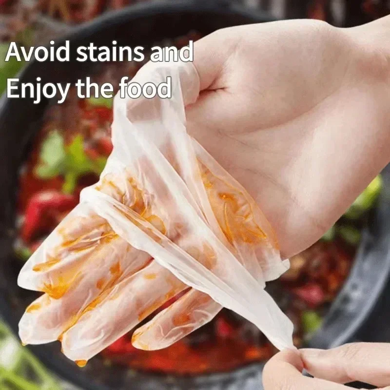 Disposable TPE Gloves, Powder Free and Latex Free, Suitable for Kitchen, Bathroom Cleaning kitchen gloves  dish washing gloves