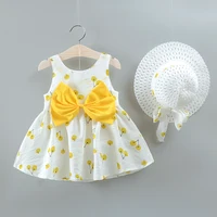 Baby Girl Summer Cherry Dress 1-3 Years Old Baby Camisole Dress Girl Dress Trendy Gift Hat 2