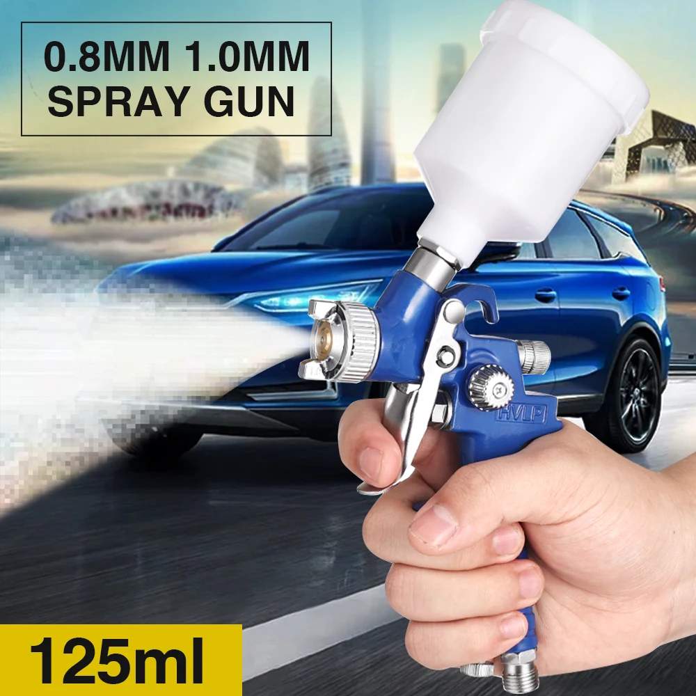 Pistolet à peinture à base d'eau, aérographe pour voiture, réparation de  meubles mineurs, buse de 125ml, h2000, 1.0mm, 0.8mm - AliExpress