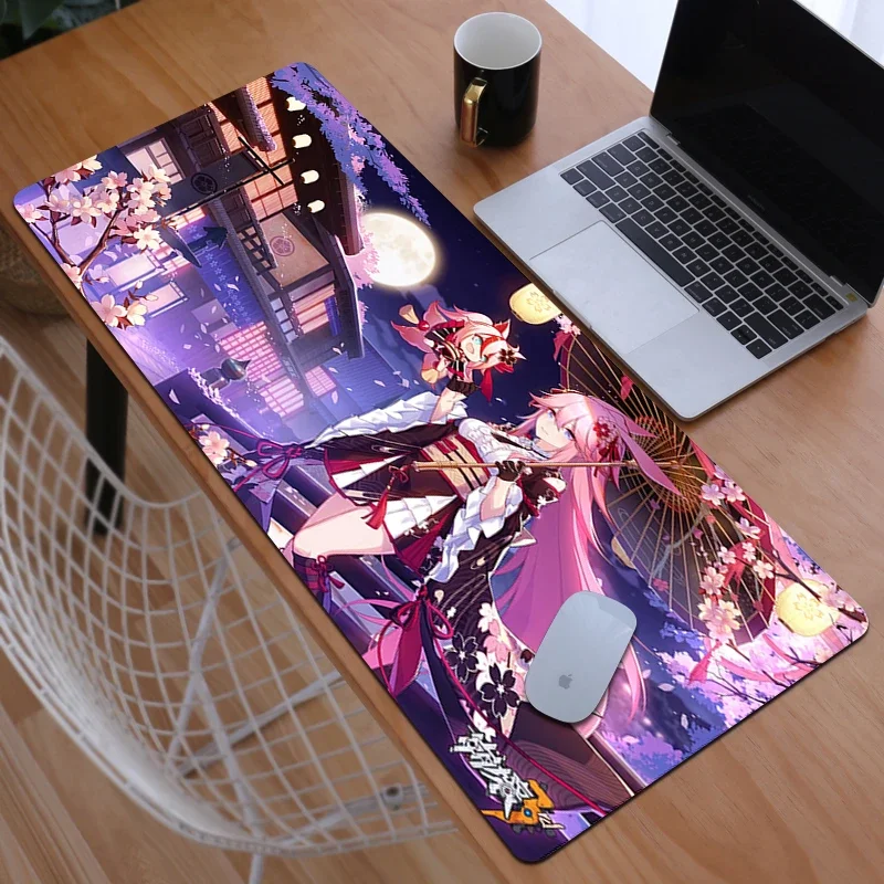 

Mouse Carpet Honkai Impact Gamer Keyboard Pad Pc Cabinet Games Computer Desks Gaming Accessories Desk Mat Mousepad Anime Mats