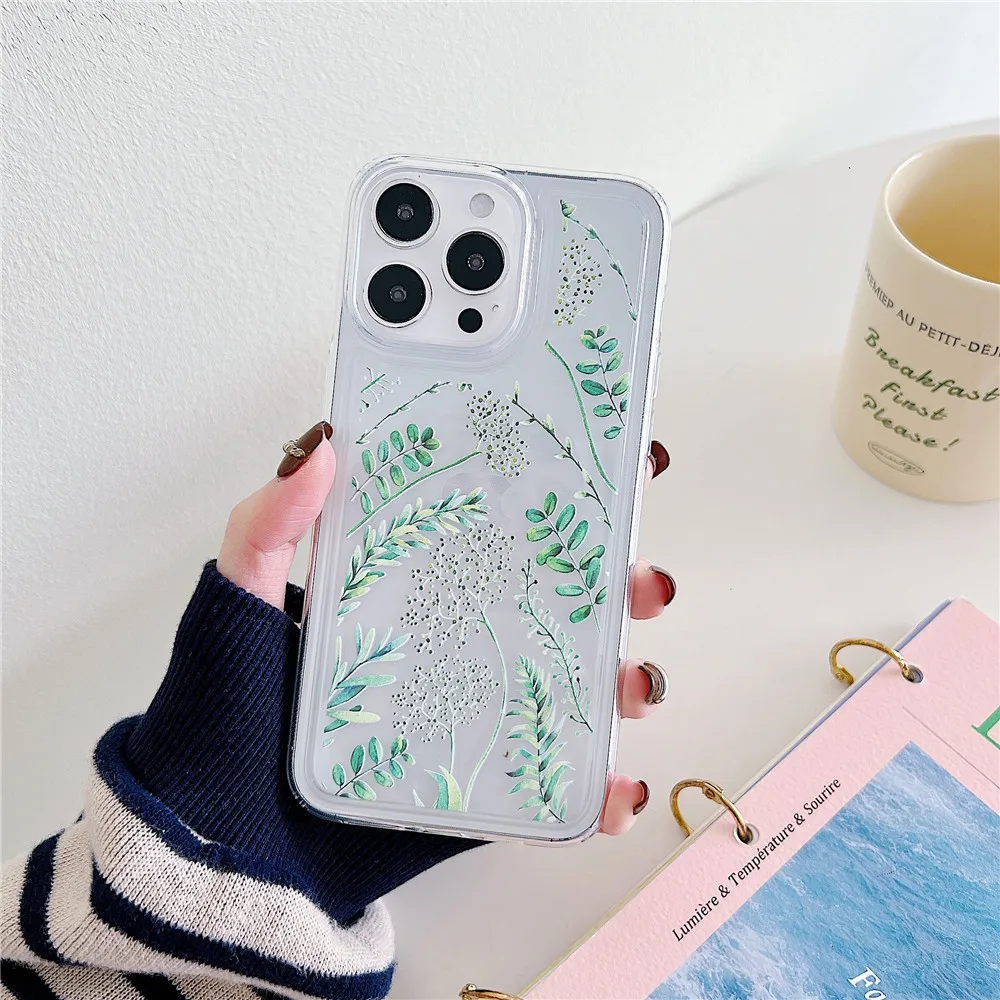 Flower Phone Case Soft Silicone Shockproof Cover For Iphone_voghion.com