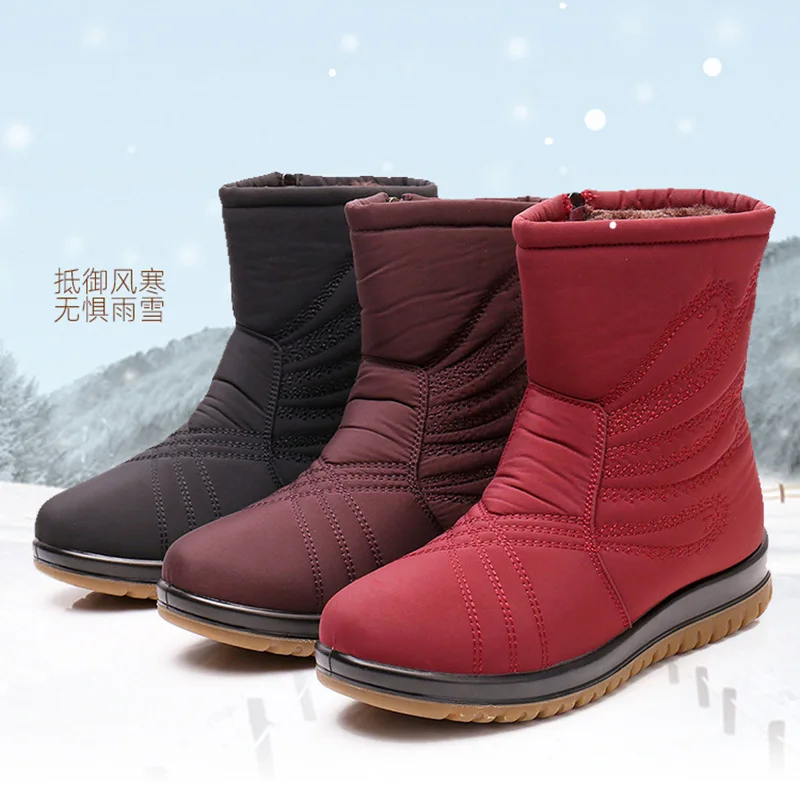 Ladies Boots 2022 New Winter Women Snow Boots Plush Shoes Botas Mujer Waterproof Fashion Ladies Winter Boots Casual Woman Boots