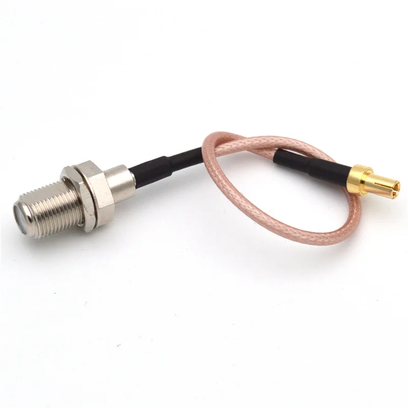 TS9/CRC9 male gold-plated to F female imperial TS9/F-JK custom RG174 RG316 cable 15cm