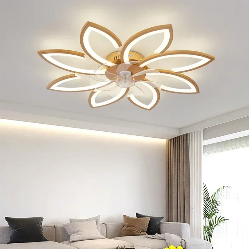 New LED Modest Ceiling Pendant Lamps with Remot Control Living Dining Room Bedrooms Home Decor Hanging Fan Lighting Fixtures