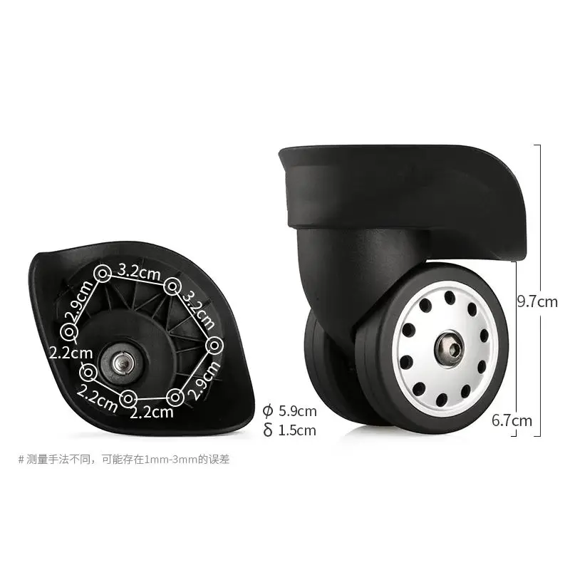 2Pcs/Pack Luggage Wheel for Delsey Wheels Replacement Suitcase Repair Accessories Omni-directional Wheel Mute