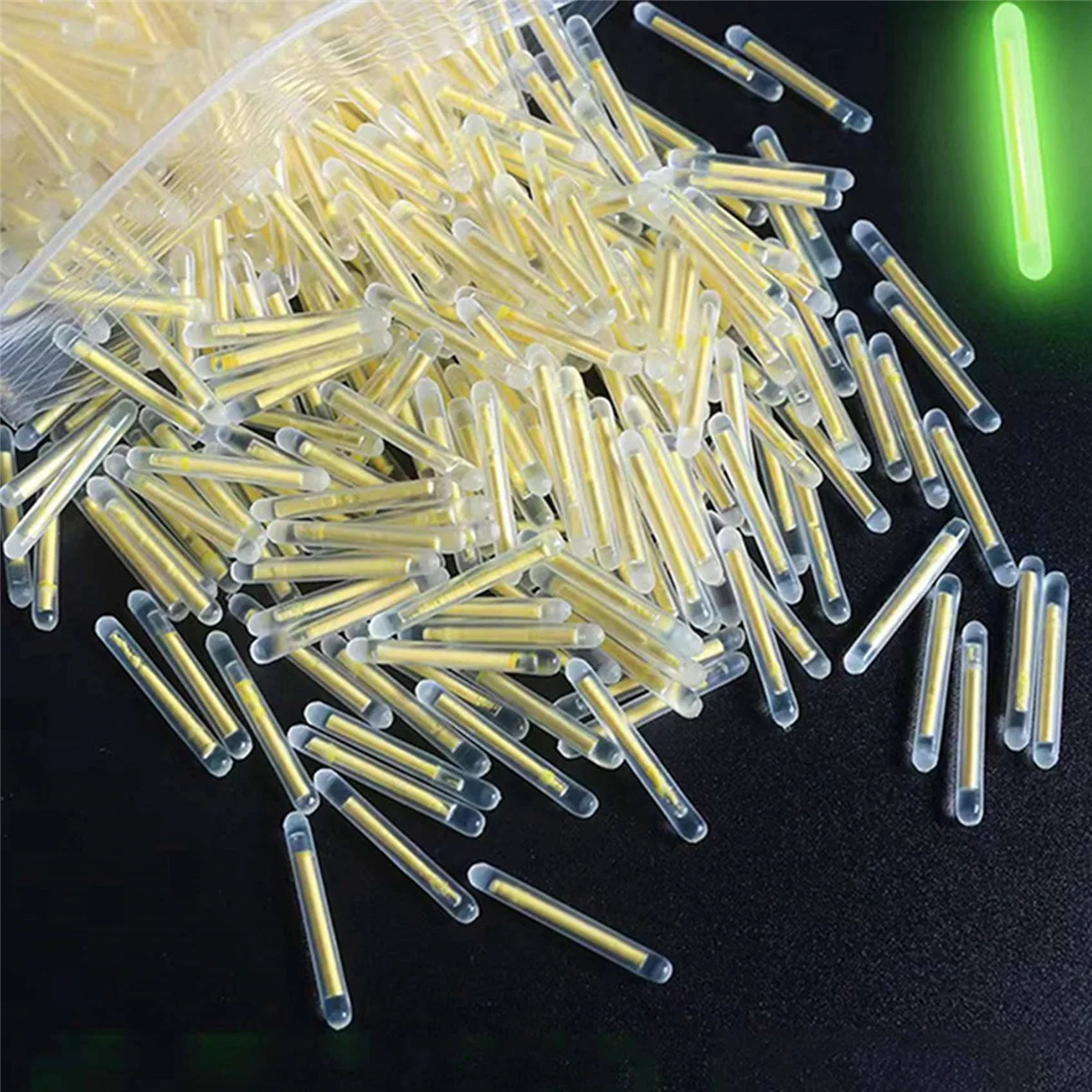 BAAU 400PCS Fishing Float Light Stick Fluorescent Lightstick LED Fluorescent Dark Glow Sticks Fishing Float Accessories 4.5mm