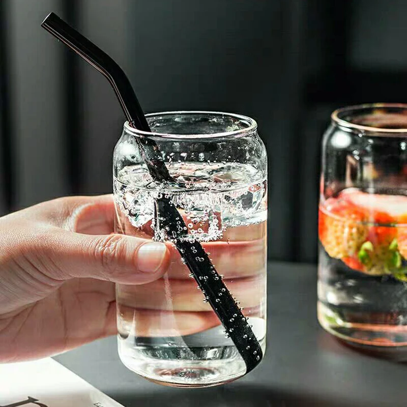 Large Glass Cup Iced Coffee Tea Milk Cup Glass Beer Can Juice Soda Beer ...