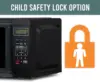 Compact Countertop Microwave Oven 0.7 Cu. Ft. 700-Watt with LED Lighting, Child Lock, Easy Clean Grey Interior, Retro 6