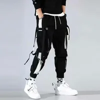 Casual Cargo Pants for Men Spring Summer Multi-Pocket Cuffed Loose Fit Teenage Summer Casual Long Trousers Korean Style