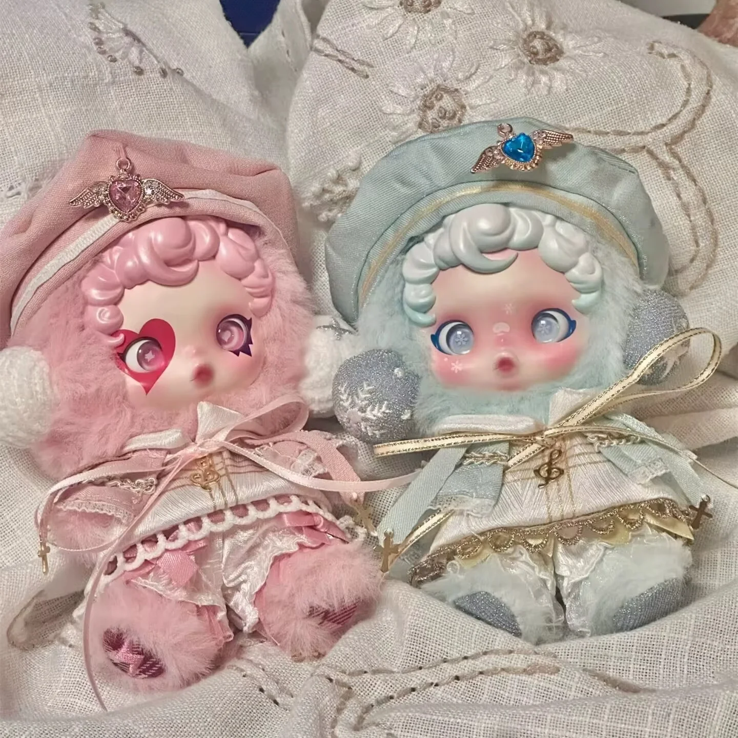 10cmの新しいスカルパンダL'印象派ベルベットぬいぐるみ服ドレスSP