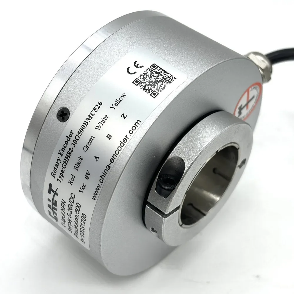 

500ppr 30mm hollow shaft rotary encoder GHH82-30G500BMC526 for elevator lift outer 82mm 5-26V