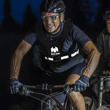 Reflective Running Vest Phone Holder Men Women Waterproof Cell Phone Key Bag Night Cycling Safety Vest Sports Chest Bag 4