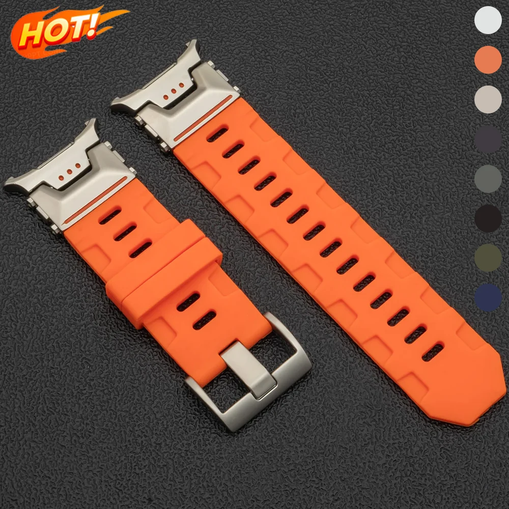 Luxury Men's Sport Silicone Band with Curved End Design