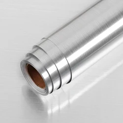 Matte PVC Self - Adhesive Decorative Vinyl Film - Waterproof & Oilproof Wall and Furniture Stickers - 90cm X 5m (SILVER SILK)